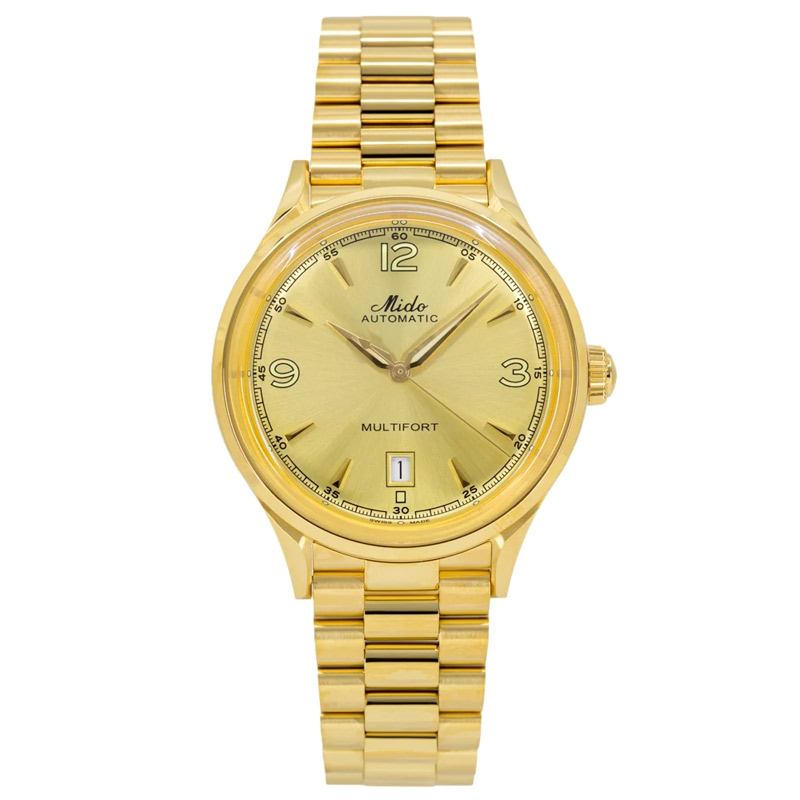 Multifort Powerwind Yellow Gold Stainless Steel Men's Watch M0404073302700