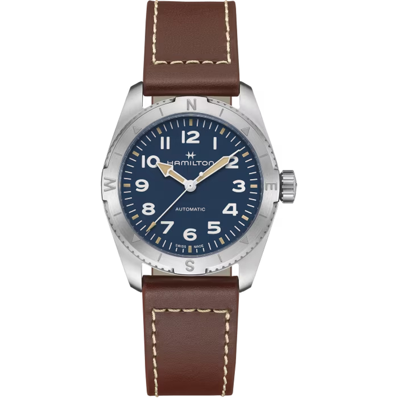Hamilton Khaki Field Expedition Auto 37mm Blue Dial Brown Leather H70225540