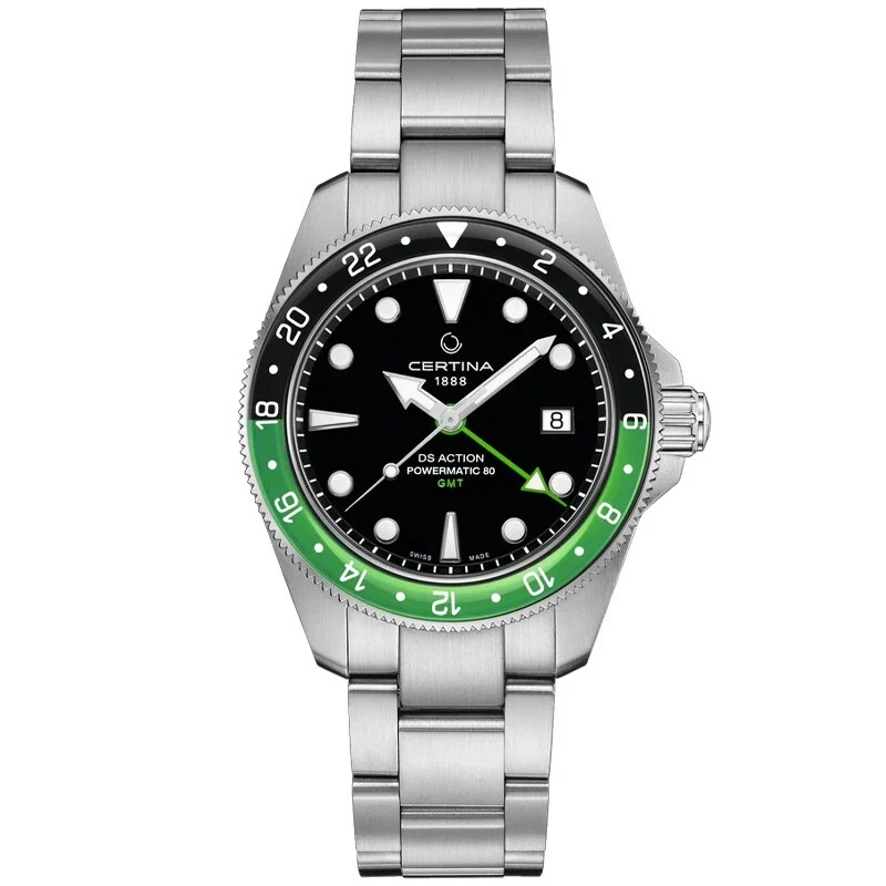 Certina DS Action GMT 41mm Green-Black Men's Watch C0329291105100