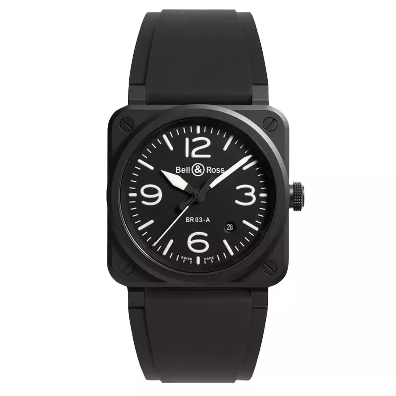 Bell & Ross BR 03 Black Matte 41mm Men's Watch BR03A-BL-CE