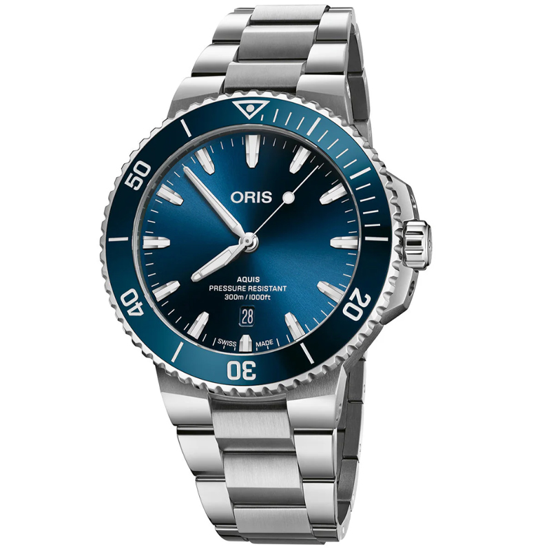 Oris Aquis Date 43.5mm Blue Dial Steel Men's Watch 01 733 7789 4135-07 8 23 04PEB