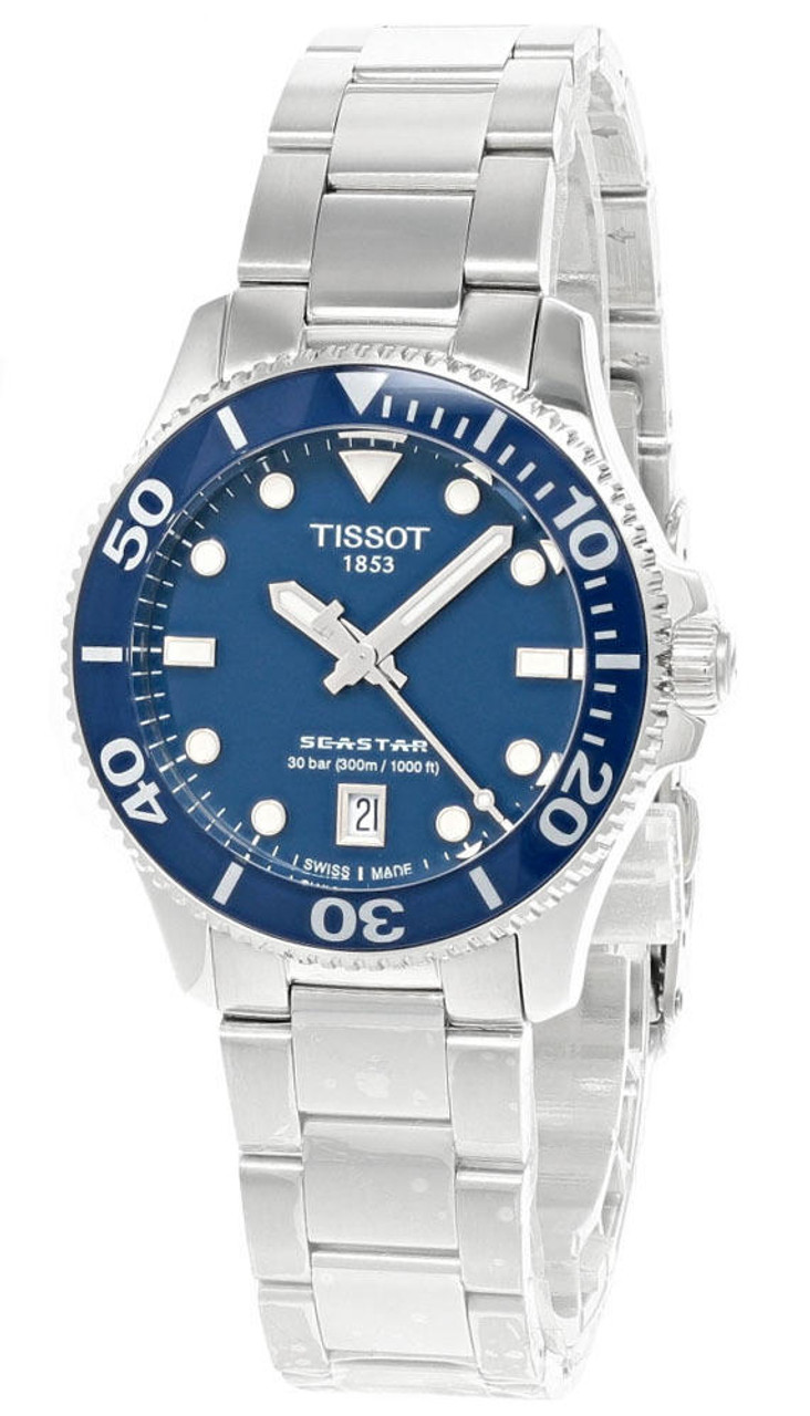 Tissot SeaStar 1000 36mm Blue Dial Steel Unisex Watch T120.210.11.041.00 T1202101104100