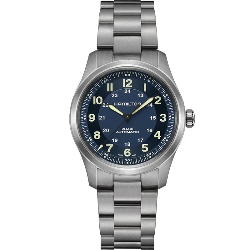 Hamilton Khaki Field Titanium Auto 38mm Blue Bracelet H70205140