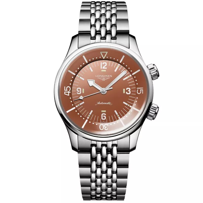 Longines Legend Diver 39mm Terracotta Dial Steel Men's Watch L37644966