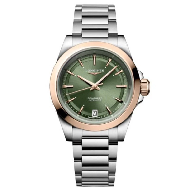 Longines Conquest Auto 34mm Green Dial Women's Watch L34305026
