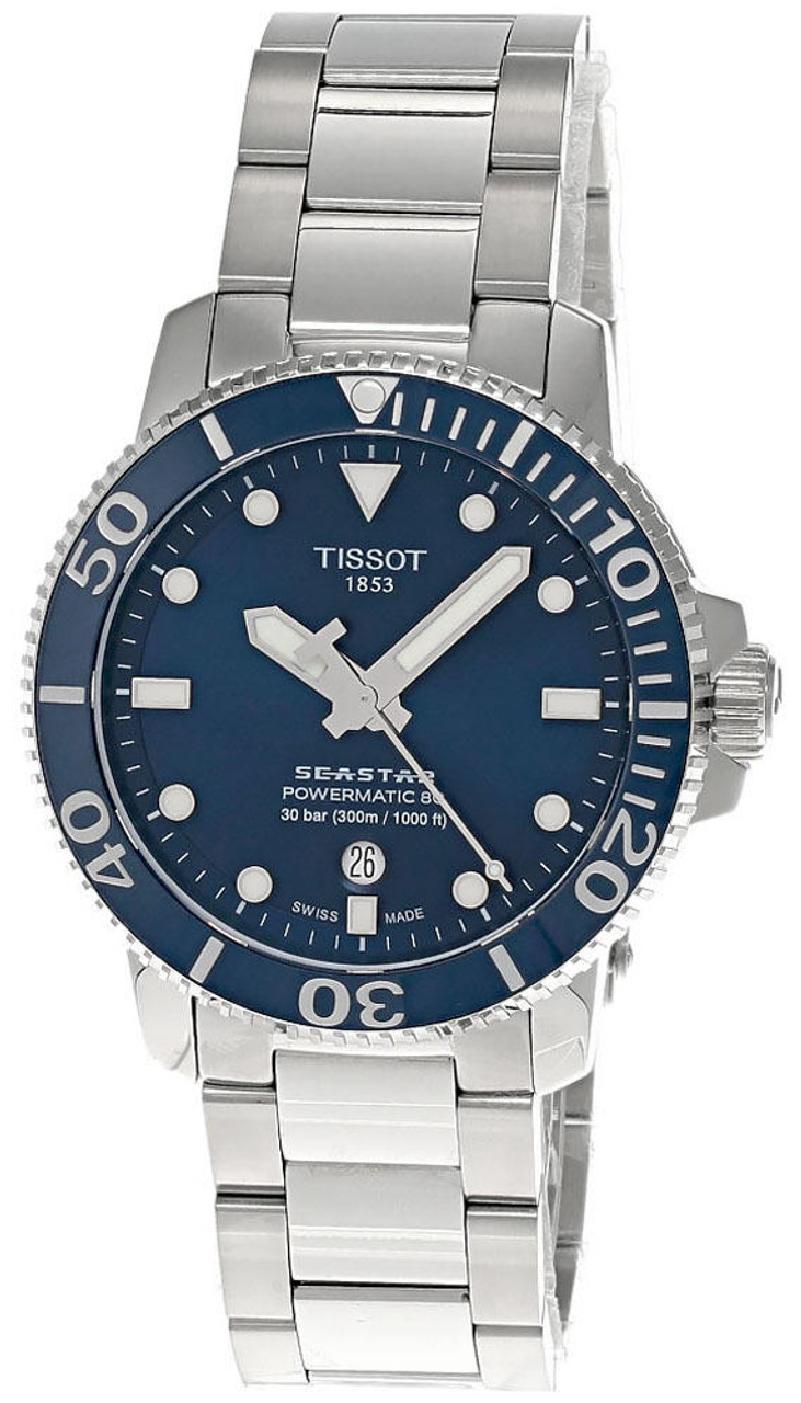 Tissot Seastar 1000 Powermatic 43mm Steel Men's Watch T120.407.11.041.03 T1204071104103