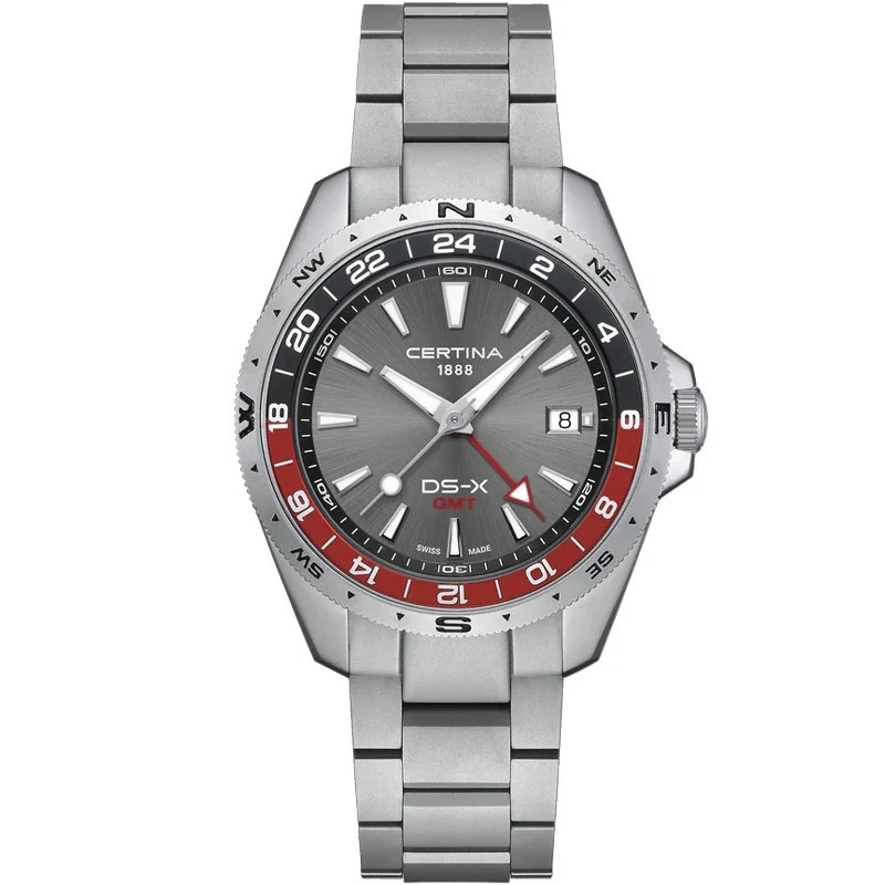 Certina DS-X GMT Grey Dial 41.2mm Men's Watch C0474521108101