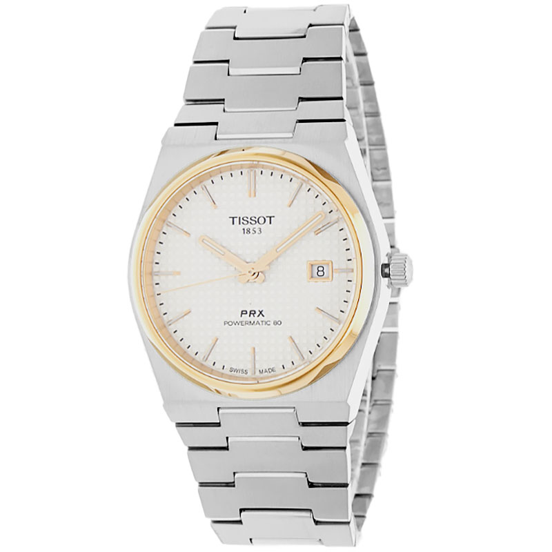 Tissot PRX Powermatic 80 40mm Silver Dial Rose Gold Men's Watch T137.407.21.031.00 T1374072103100