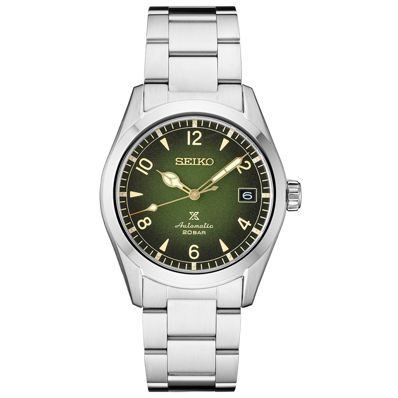 Seiko Prospex Stainless Steel Green Dial Round Men's Watch SPB155