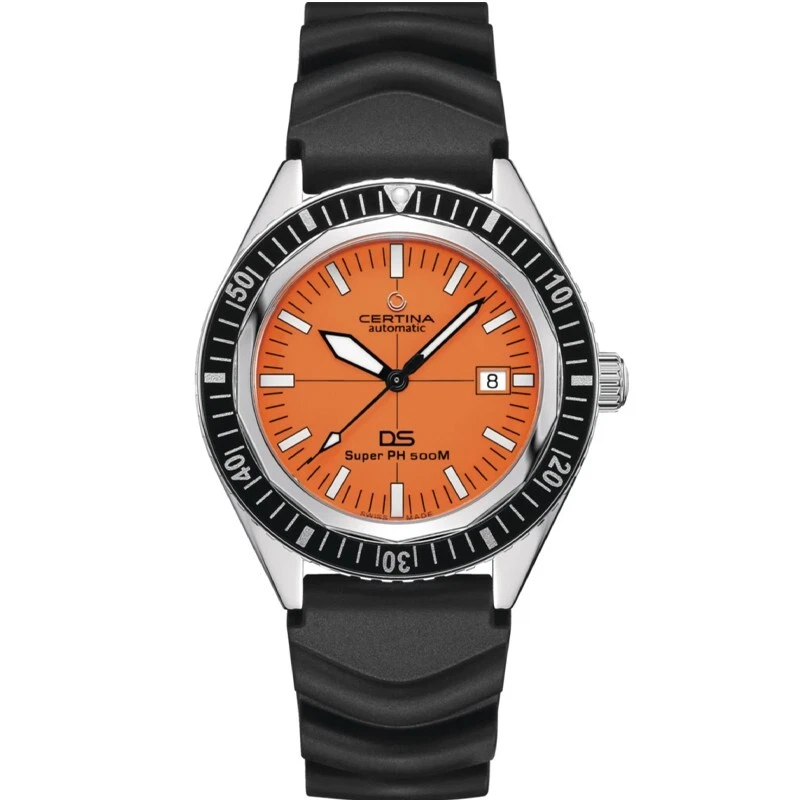Certina DS SUPER PH500M 43mm Orange Dial Auto Men's Watch C0374071728010