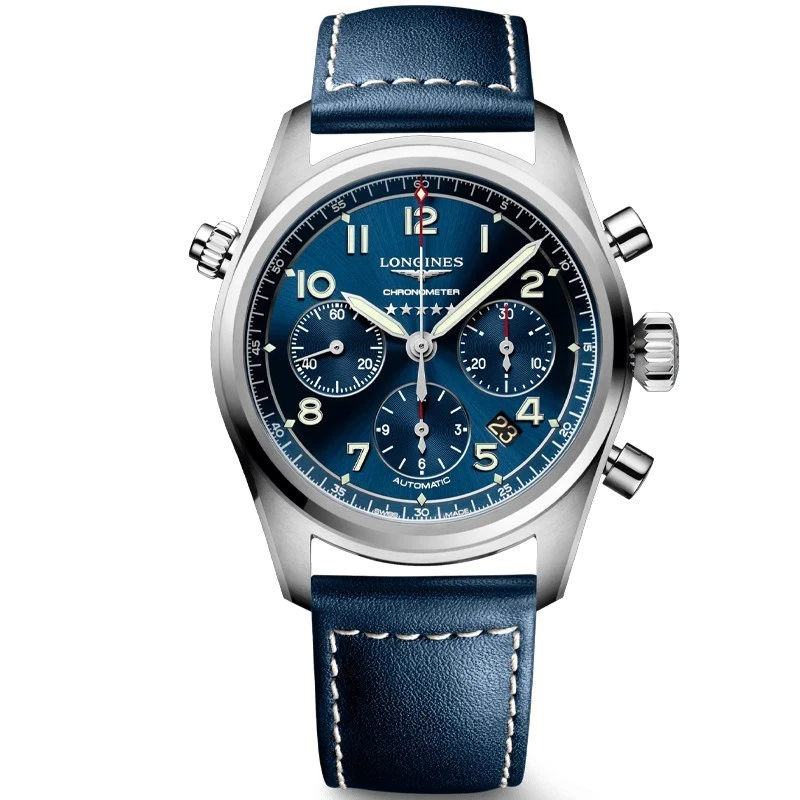 Longines Spirit 42mm Chronometer Blue Sunray Auto Men's Watch L38204930