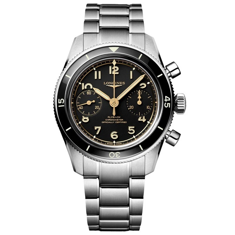 Longines Spirit Pilot Flyback 39.5mm Black Dial Men's Watch L37214536
