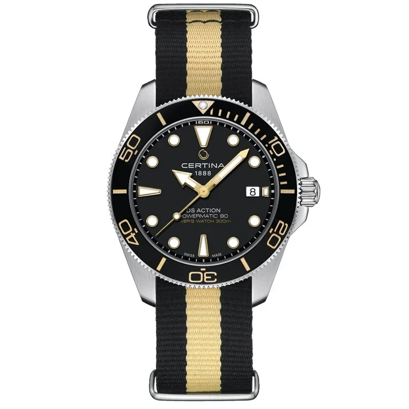 Certina DS Action Diver 40.5mm Black Dial Men's Watch C0484071805101