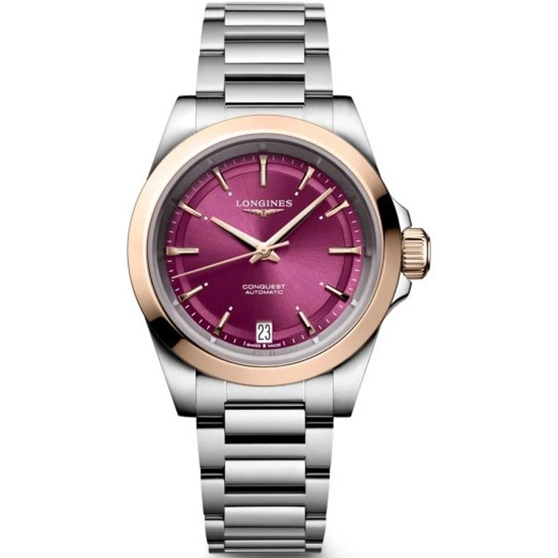 Longines Conquest Auto 34mm Pink Dial Women's Watch L34305986
