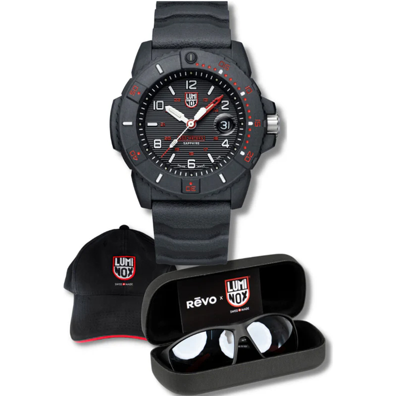 Luminox Set X Revo Navy Seal Watch + Sunglasses + Hat XS.3615 SET