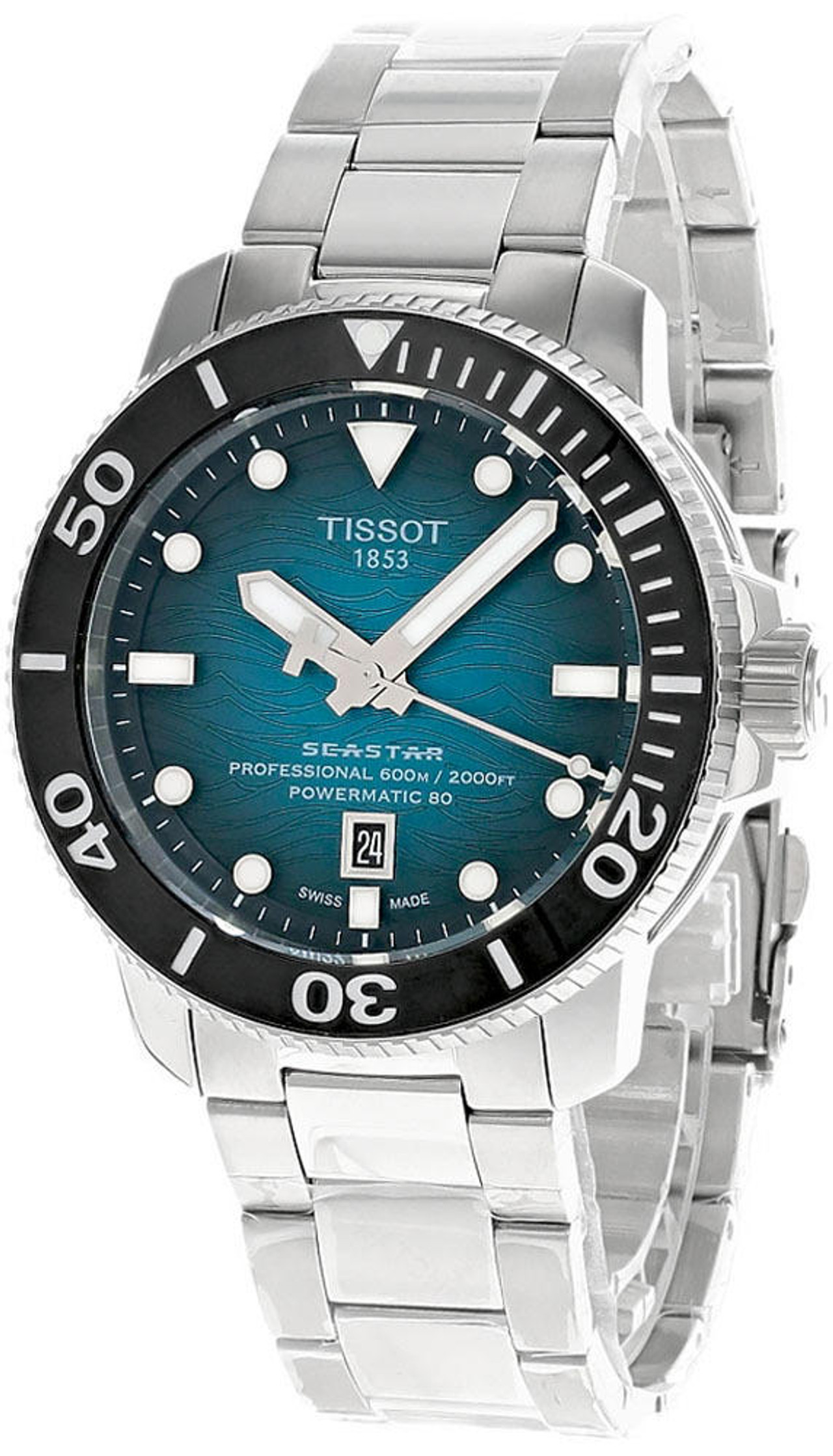 Tissot Seastar 2000 Professional 46mm Steel Men's Watch T120.607.11.041.00 T1206071104100