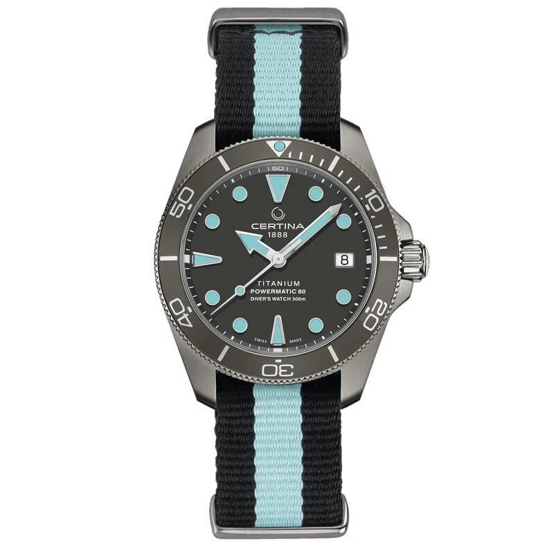 Certina DS Action Diver 38mm Grey Dial Men's Watch C0328074808100