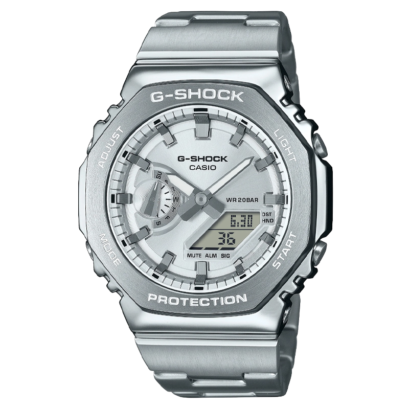 Casio G-Shock G-STEEL Analog-Digital Silver Dial Steel Men's Watch GM2110D-7A