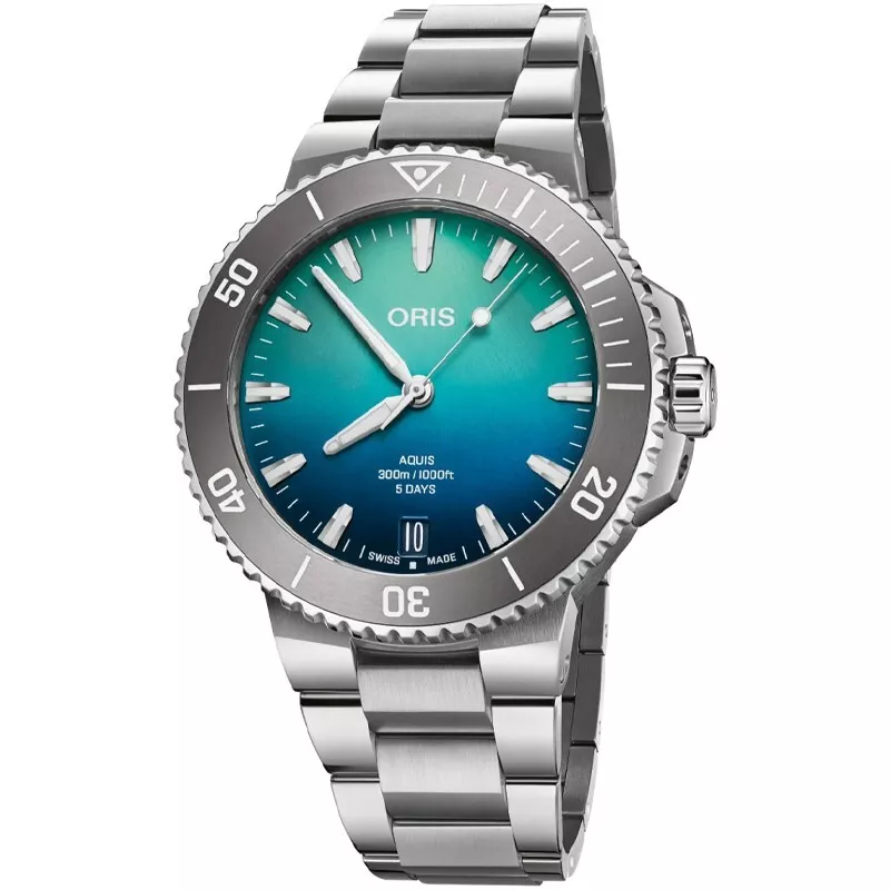 Oris Aquis Great Barrier Reef LMTD Edition Men's Watch 01 400 7790 4185-Set