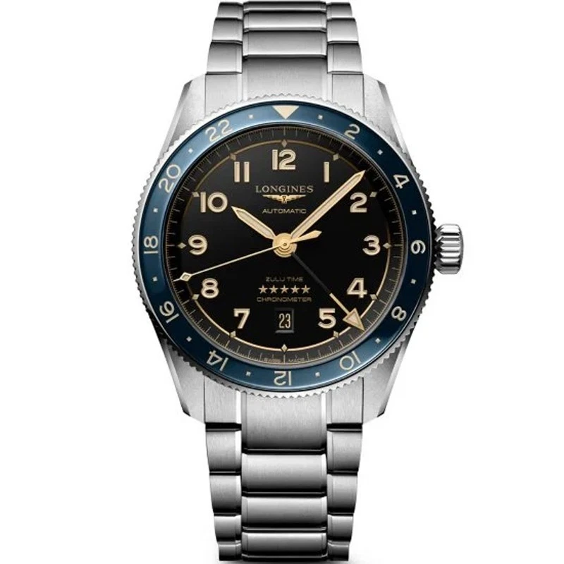 Longines Spirit Zulu Time 42mm Anthracite Dial Steel Men's Watch L38124606
