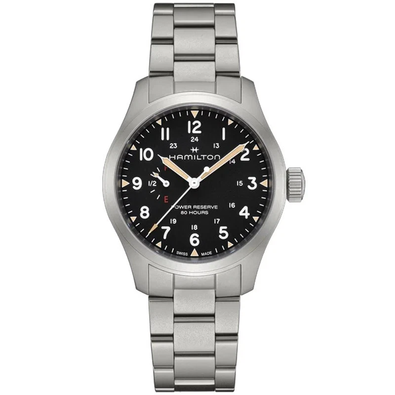 Hamilton Khaki Field Mechanical Power Reserve 40mm Black Bracelet H69509130