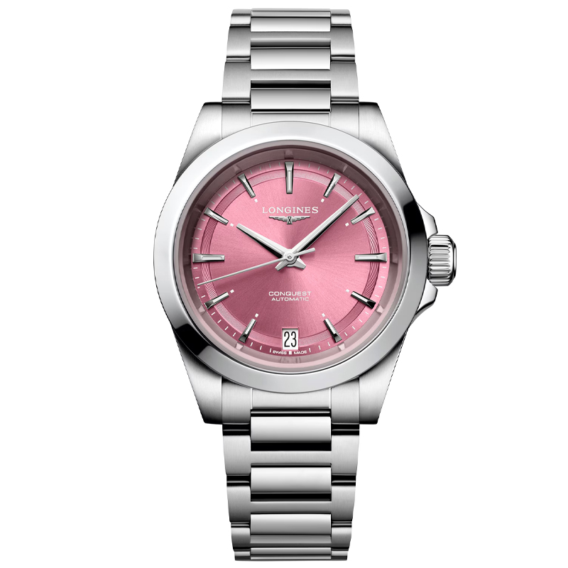 Longines Conquest Pink 34mm Automatic Women's Watch L34304996