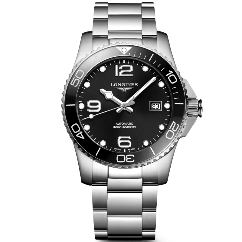 Longines HydroConquest 41mm Black Dial Steel Men's Watch L37814566