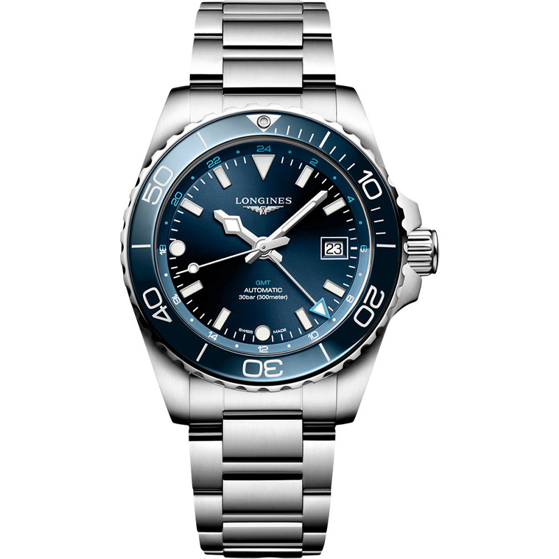 Longines HydroConquest GMT 41mm Blue Dial Steel Men's Watch L37904966