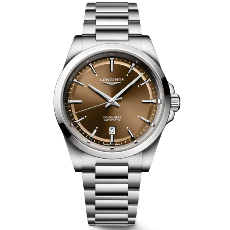 Longines Conquest 2023 41mm Brown Dial Steel Men's Watch L38304626