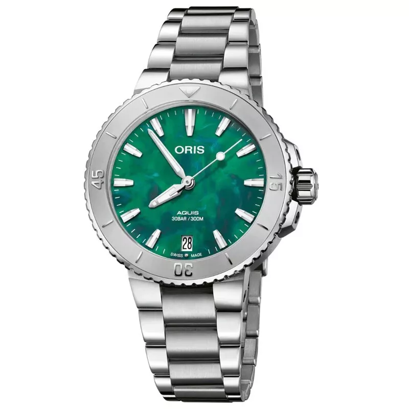 Oris X Bracenet Aquis 36.5mm Steel Unisex Watch 01 733 7770 4137-07 8 18 05P