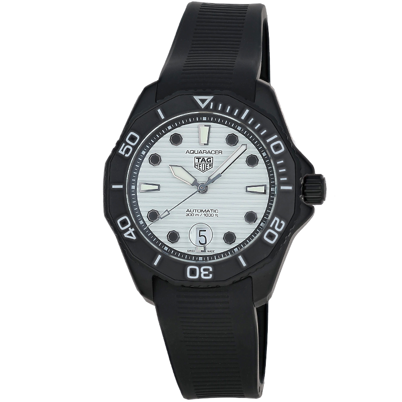 Tag Heuer Aquaracer 43mm White Dial Rubber Men's Watch WBP201D.FT6197