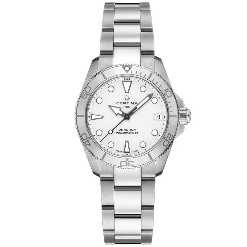 Certina DS Action 34.5mm White Dial Women's Watch C0320071101100