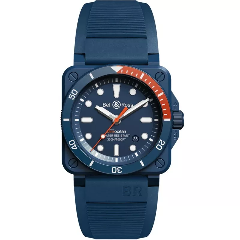 Bell & Ross BR03-92 Diver Tara Limited Ed Ceramic Mens Watch BR0392-D-TR-CE/SRB