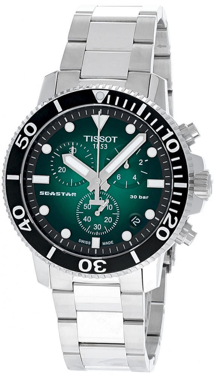 Tissot Seastar 1000 45mm Quartz CHRONO Steel Men's Watch T120.417.11.091.01 T1204171109101