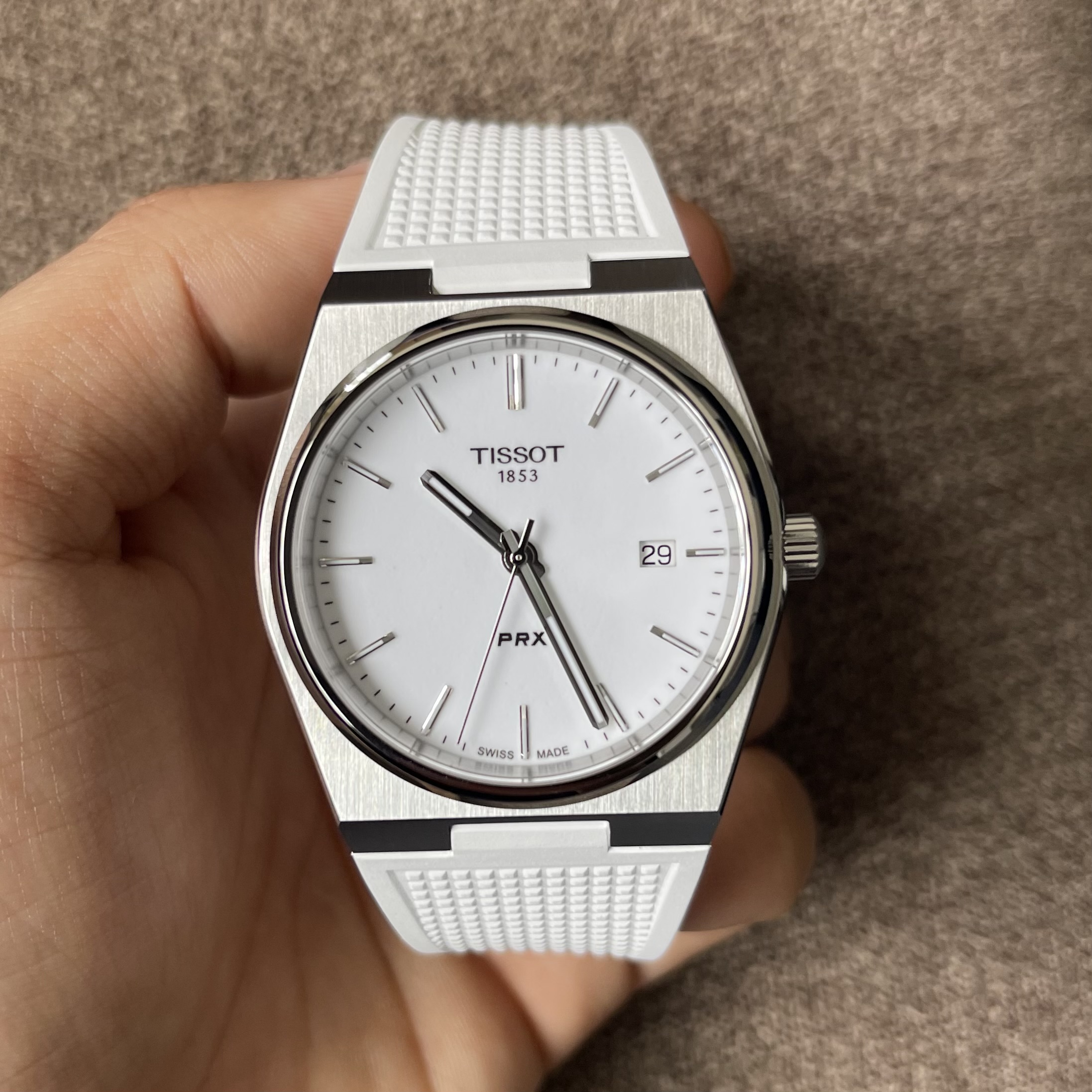 Tissot PRX 40mm Rubber White Dial Men's Watch T137.410.17.011.00