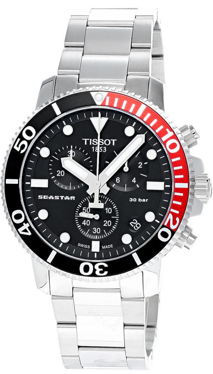 Tissot Seastar 1000 45.5mm CHRONO Quartz Steel Men's Watch T120.417.11.051.01 T1204171105100