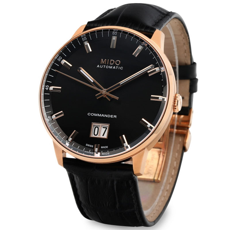 Commander Big Date Rose Gold-Black Men's Watch M0216263605100