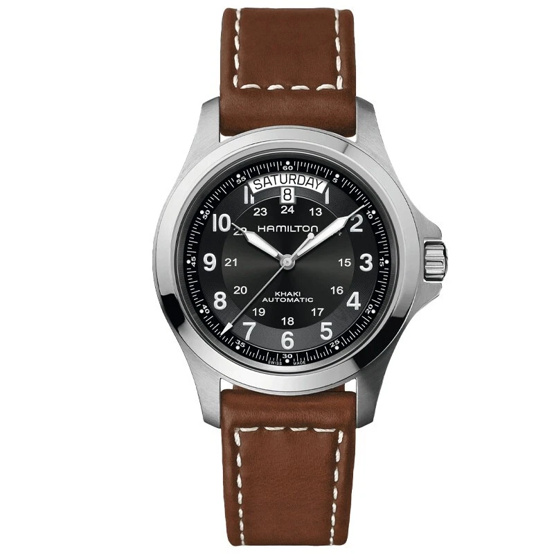 Hamilton Khaki Field King Auto 40mm Black Leather H64455533