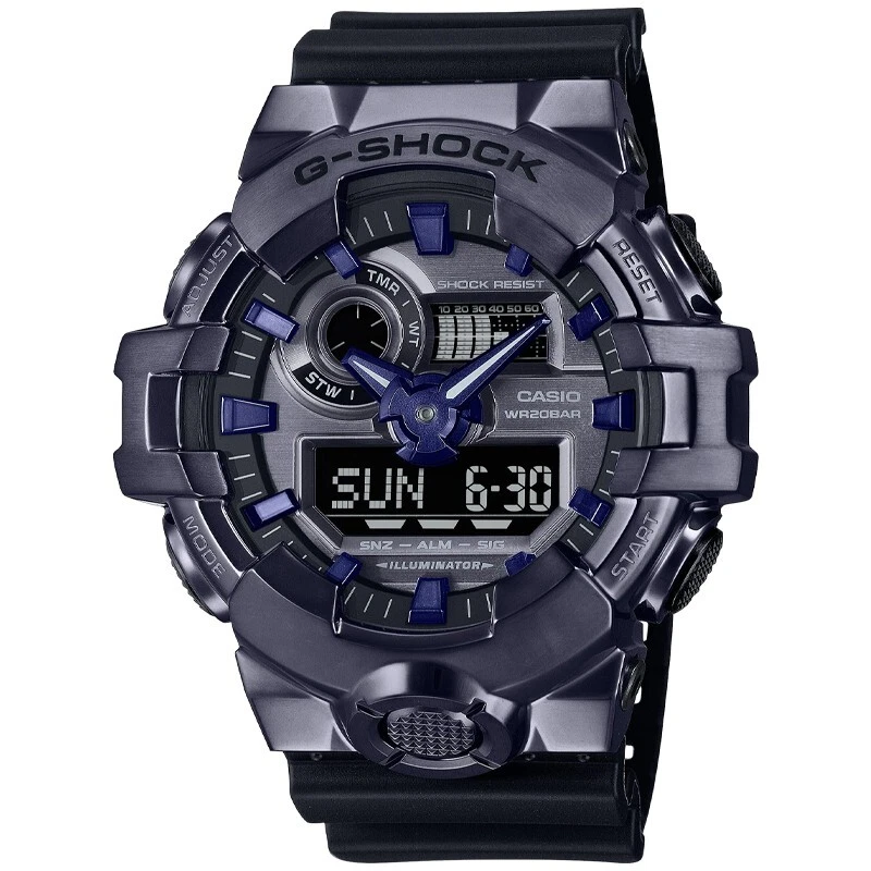 Casio G-Shock G-STEEL Analog-Digital Quartz Black-Purple Men's Watch GM700P-6A