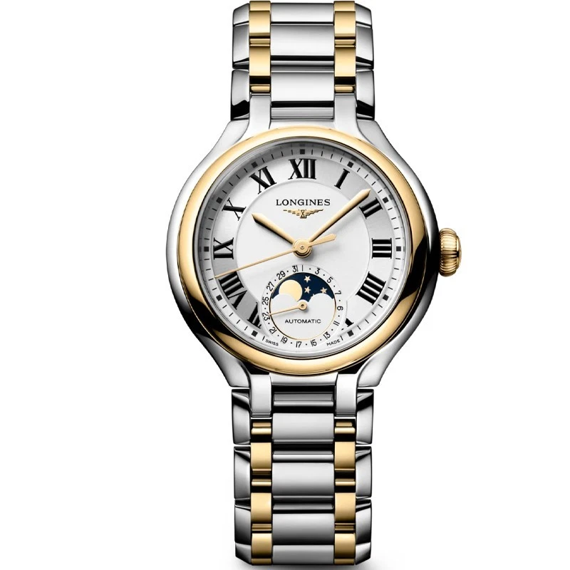 Longines PrimaLuna Moonphase 34mm Opaline Ivory Dial Women's Watch L81265797