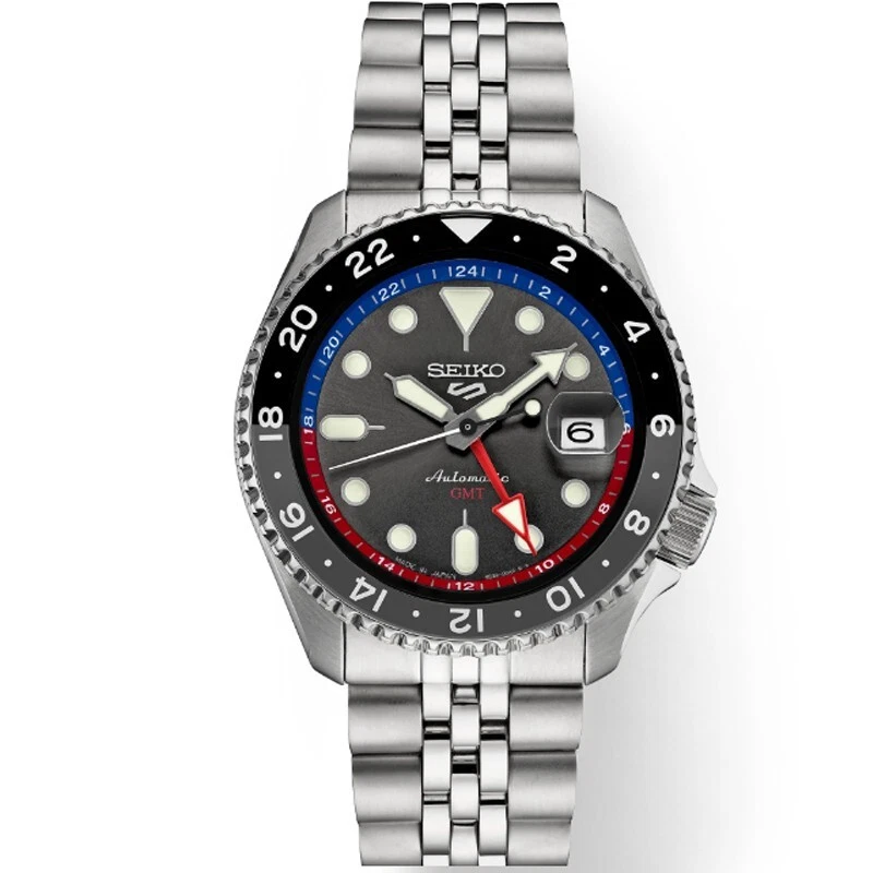 Seiko 5 Sports SKX GMT 42.5mm Charcoal Dial Men's Watch SSK019