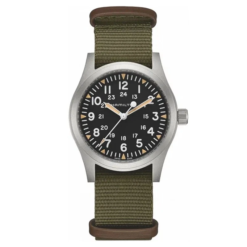 Hamilton Khaki Field Mechanical 42mm Black NATO H69529933