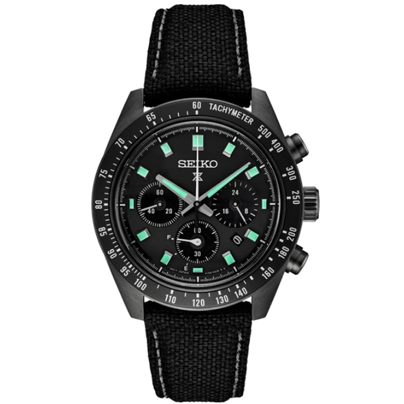 Seiko Prospex Speedtimer Solar 41.4mm Black Dial Men's Watch SSC923