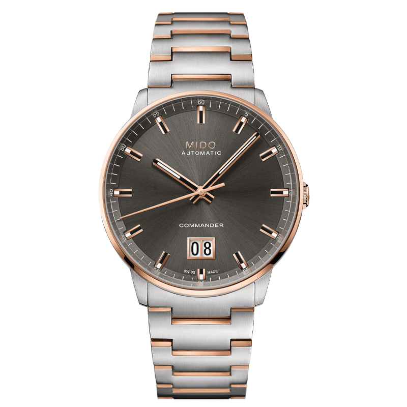 Commander Big Date Anthracite Dial Two-Tone Steel Men's Watch M0216262206100