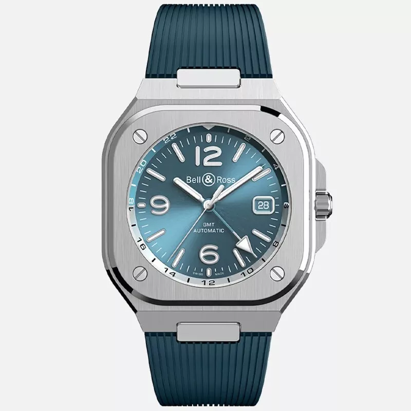 Bell & Ross BR-05 GMT SKY Blue Automatic 41mm Men's Watch BR05G-PB-ST