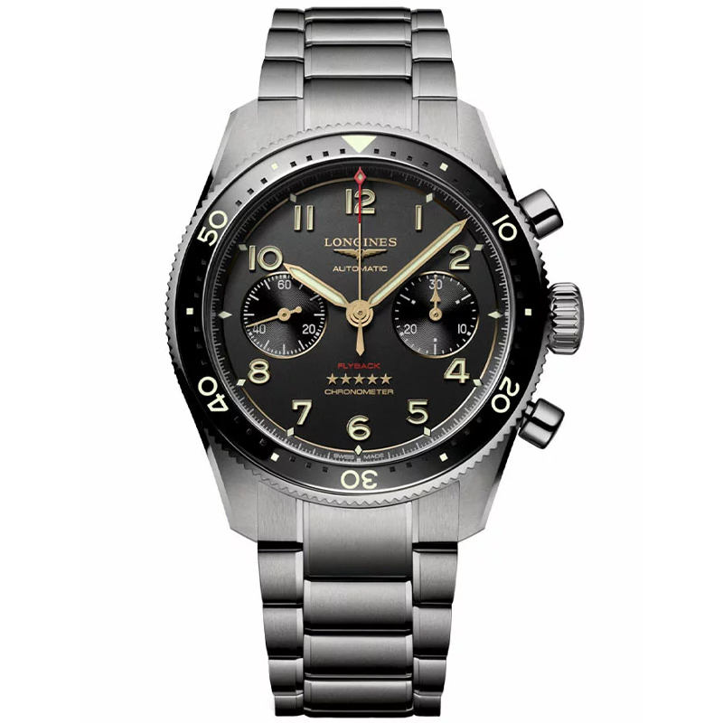 Longines Spirit Flyback 42mm Grey Dial Titanium Men's Watch L38211536