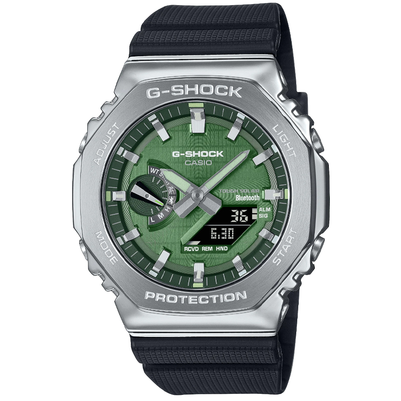 Casio G-Shock G-STEEL Green Dial Black Strap Men's Watch GBM2100A-1A3