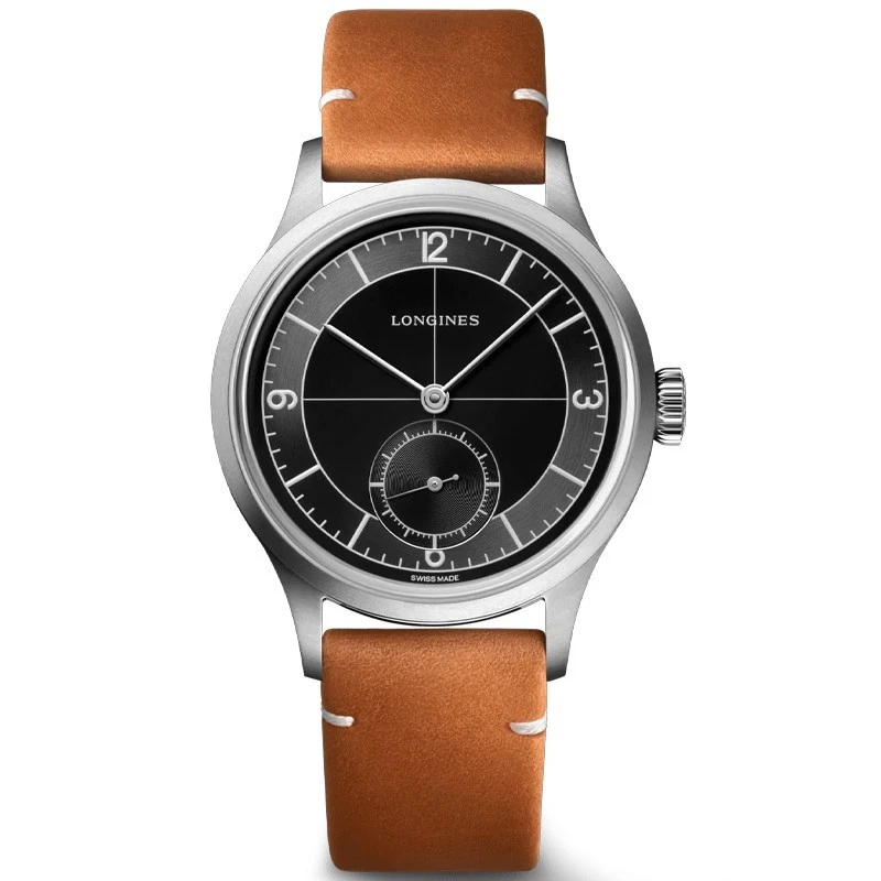 Longines Heritage Classic Sector Dial Brown Strap Men's Watch L28284532