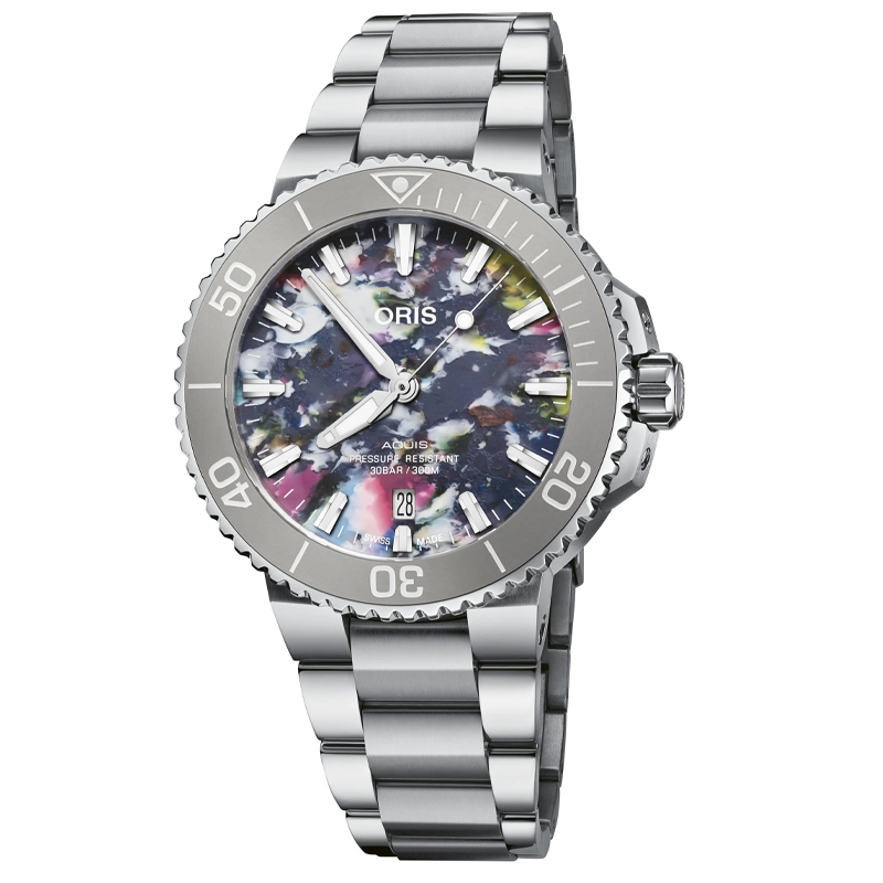Aquis Date Upcycle PET Dial 41.5 Mm Men's Watch 01 733 7766 4150-Set