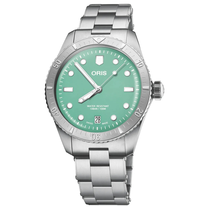 Divers Sixty-Five Cotton Candy Green Dial Steel Unisex Watch 01 733 7771 4057-07 8 19 18